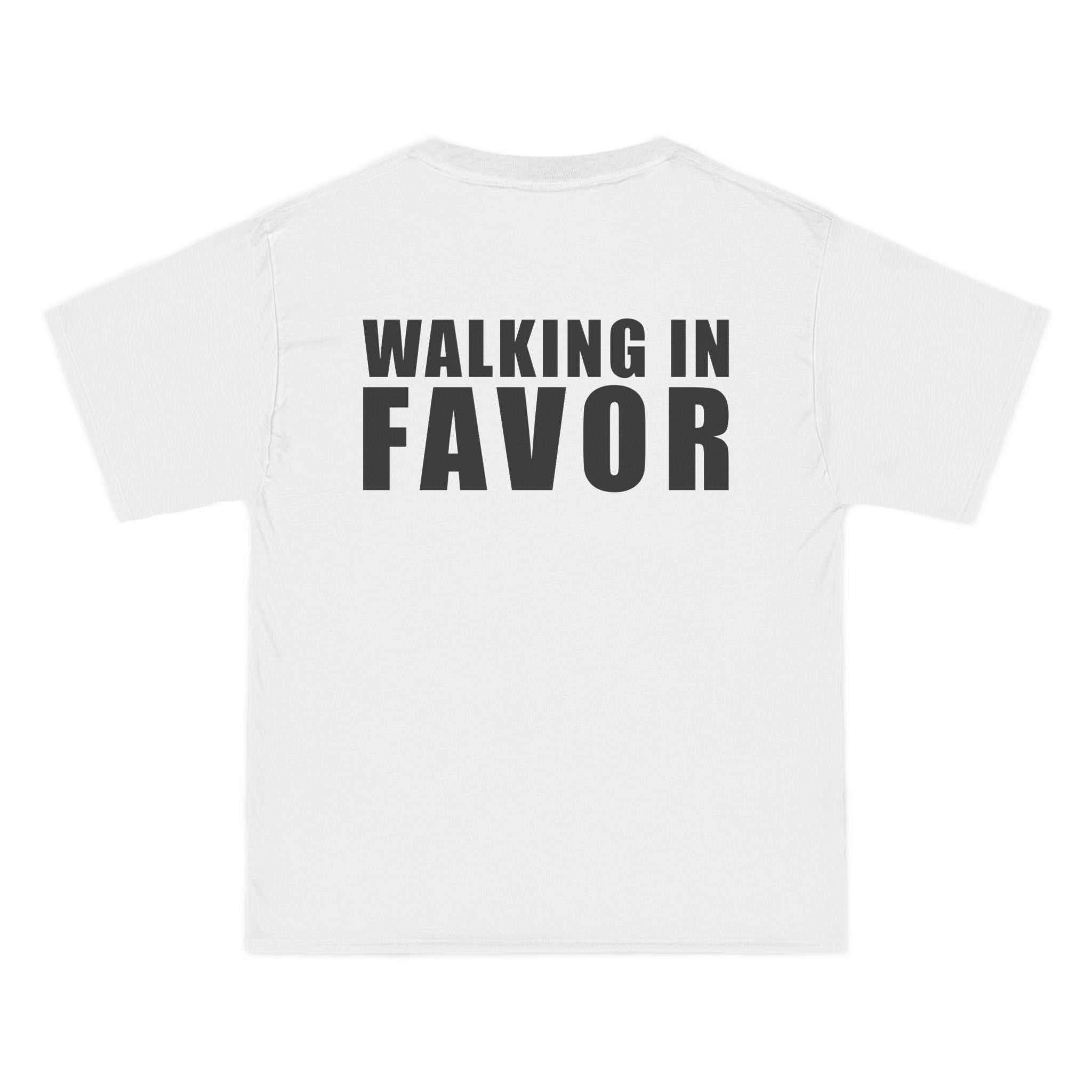 WALKING IN FAVOR T-Shirt (Black Text) (Standard Size)