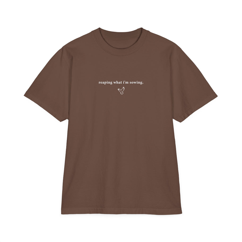 Drop-Shoulder WALKING IN FAVOR Oversized T-Shirt (White Text)
