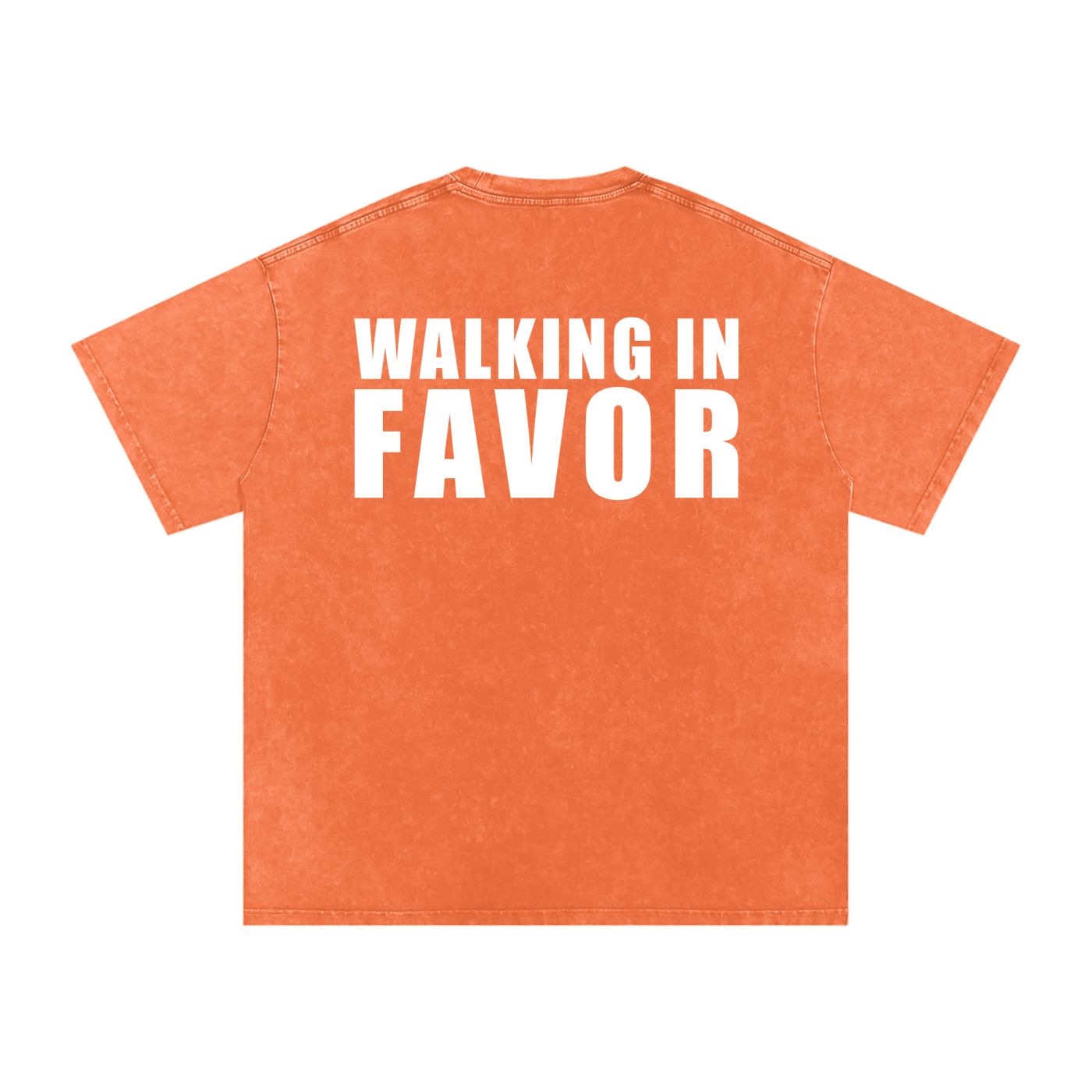 WALKING IN FAVOR Snow Washed Oversized Tee
