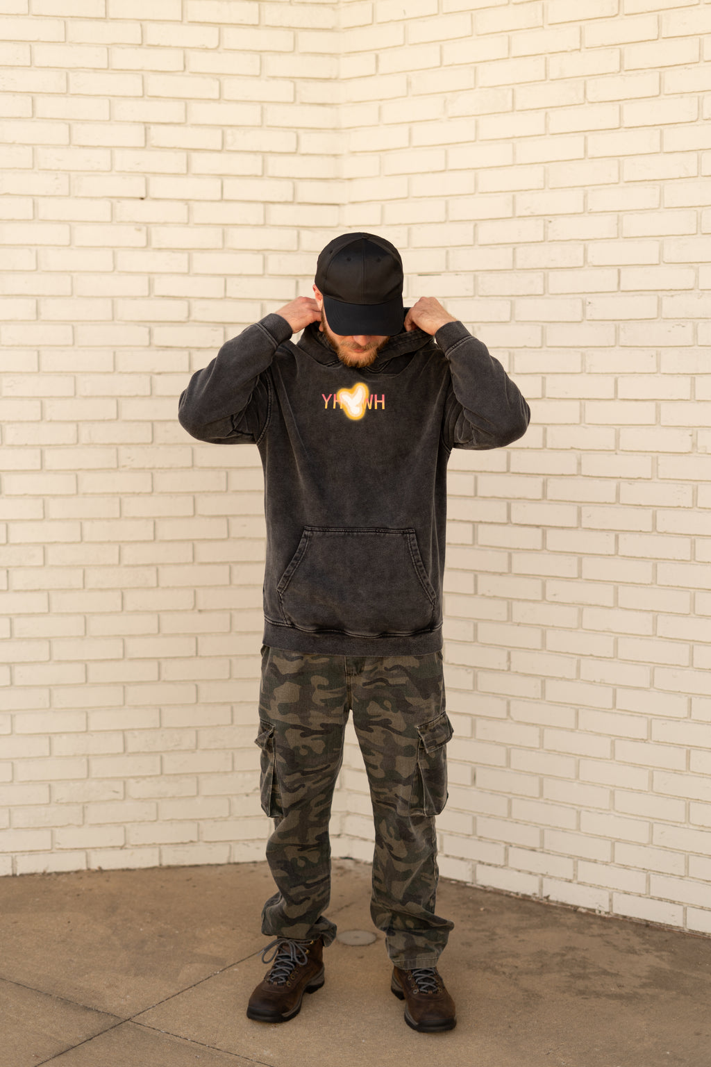 Oversized Holy Spirit (YHWH) Acid Wash Hoodie