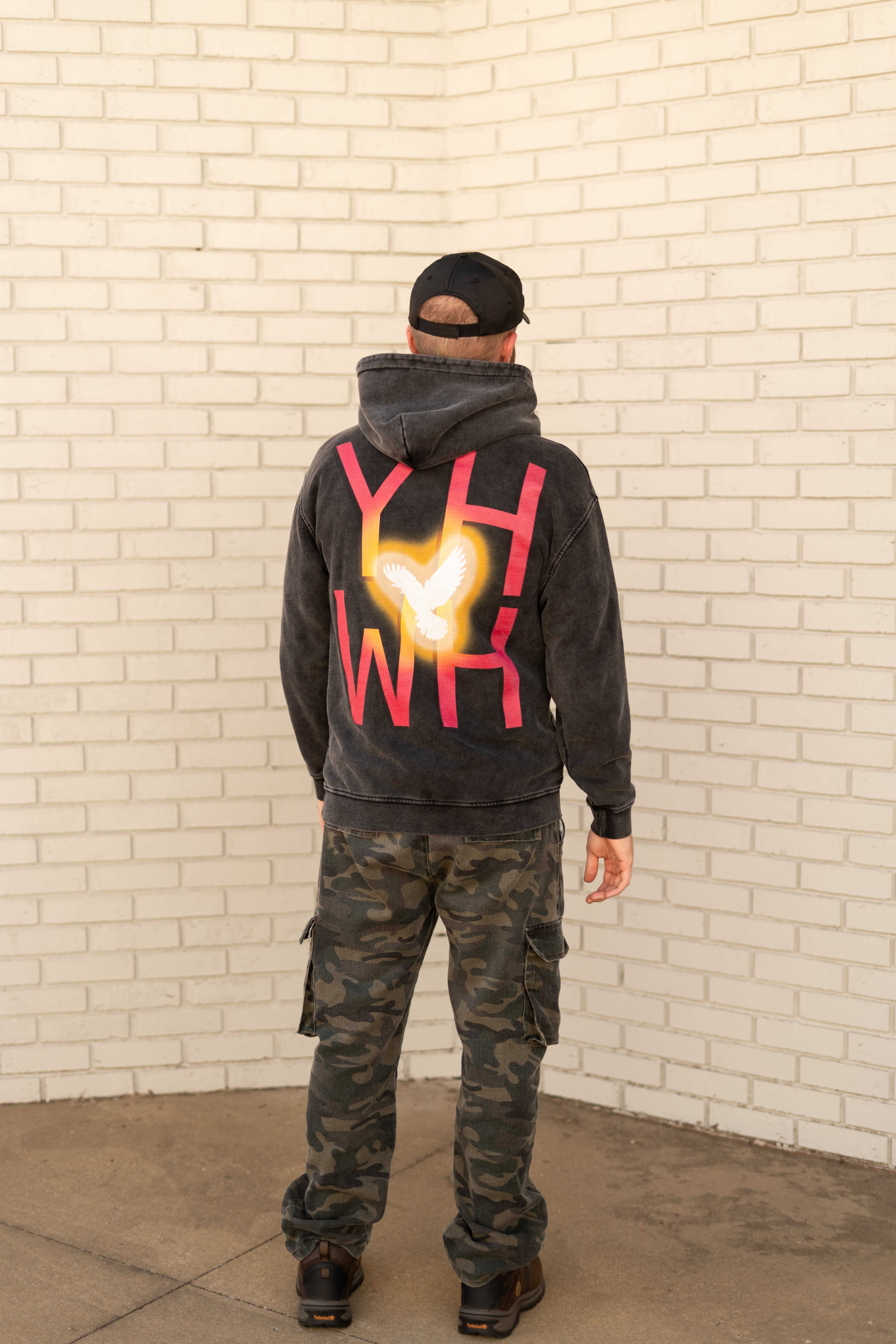 Holy Spirit (YHWH) Acid Wash Hoodie