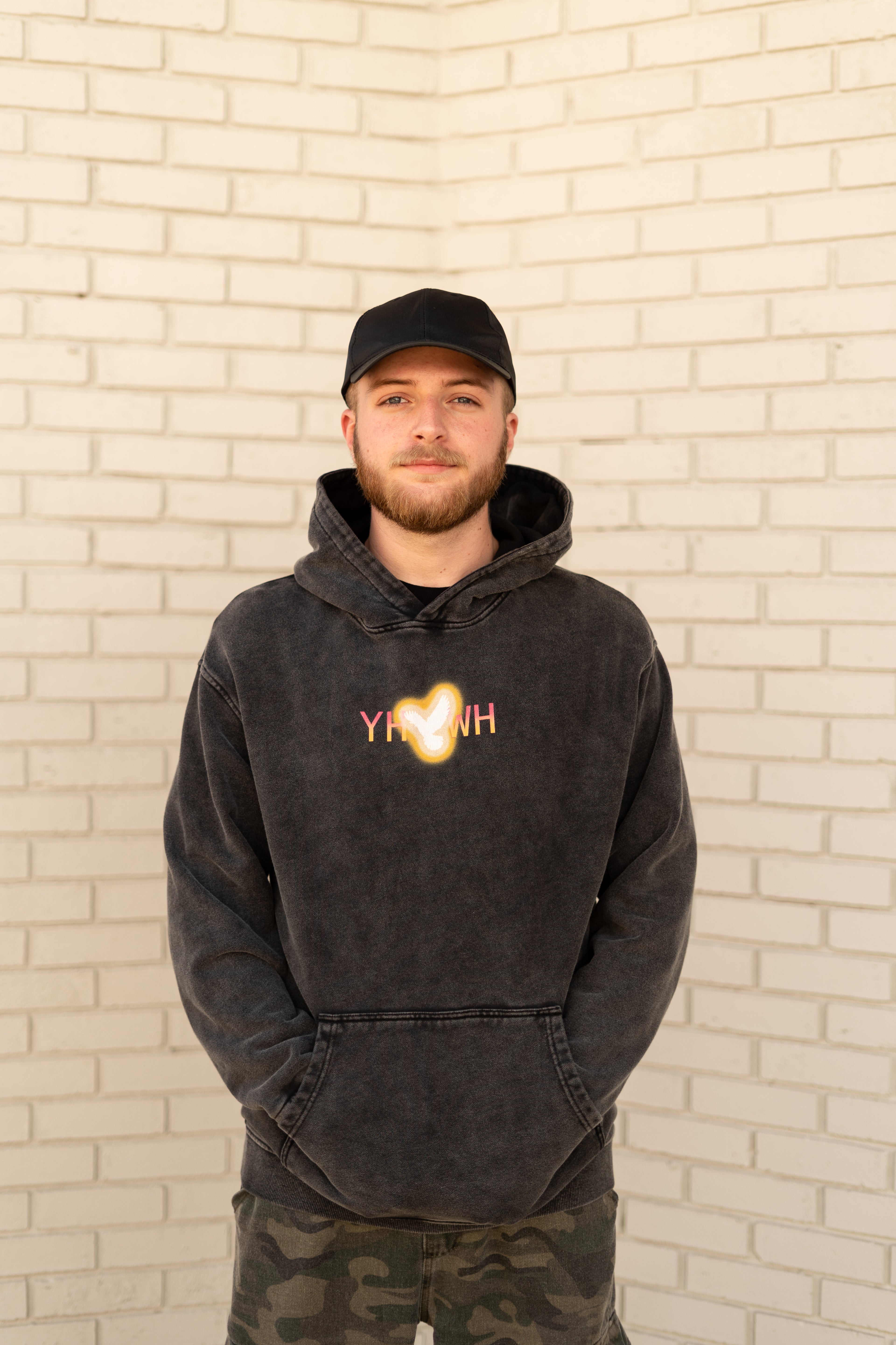 Oversized Holy Spirit (YHWH) Acid Wash Hoodie