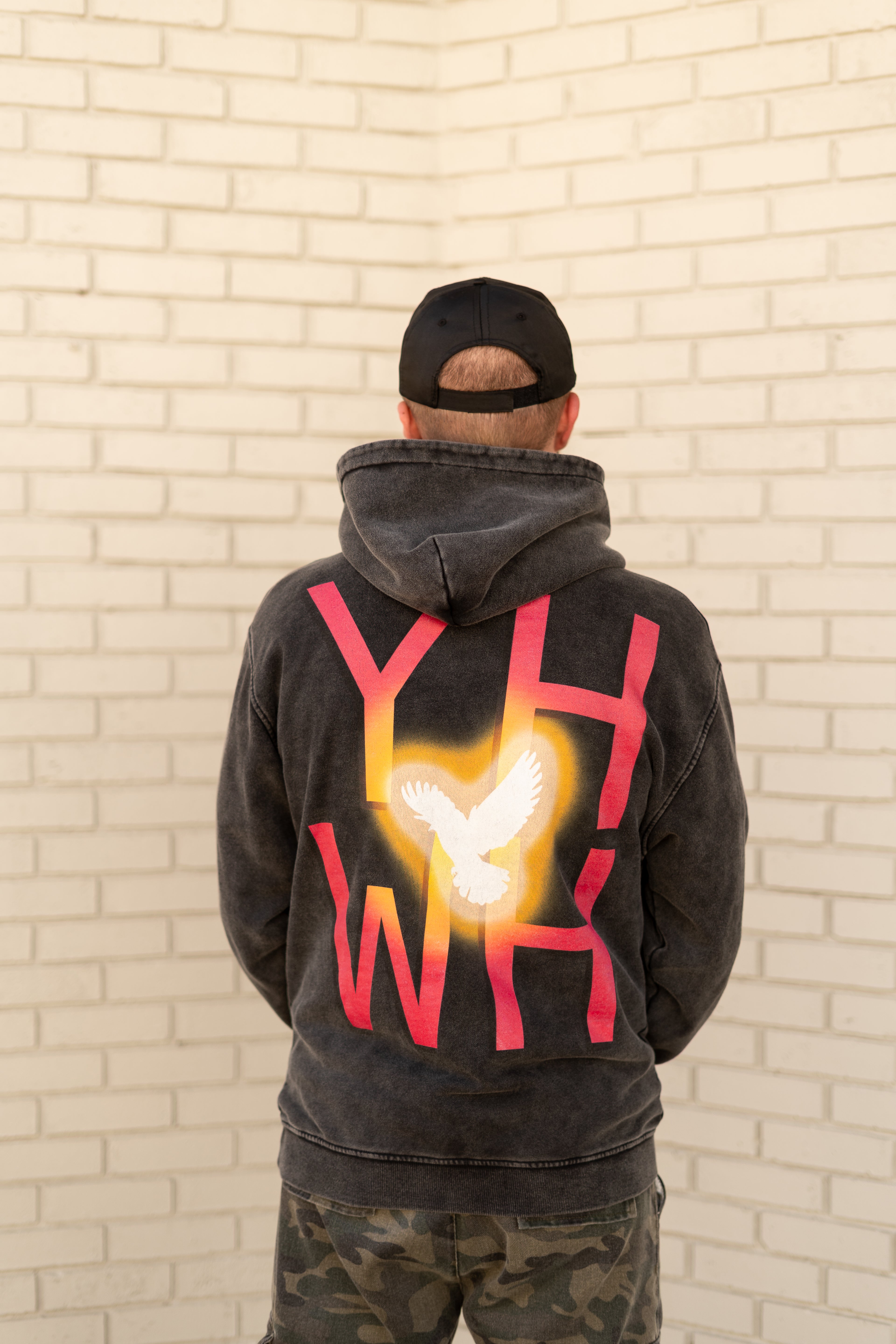 Holy Spirit (YHWH) Acid Wash Hoodie
