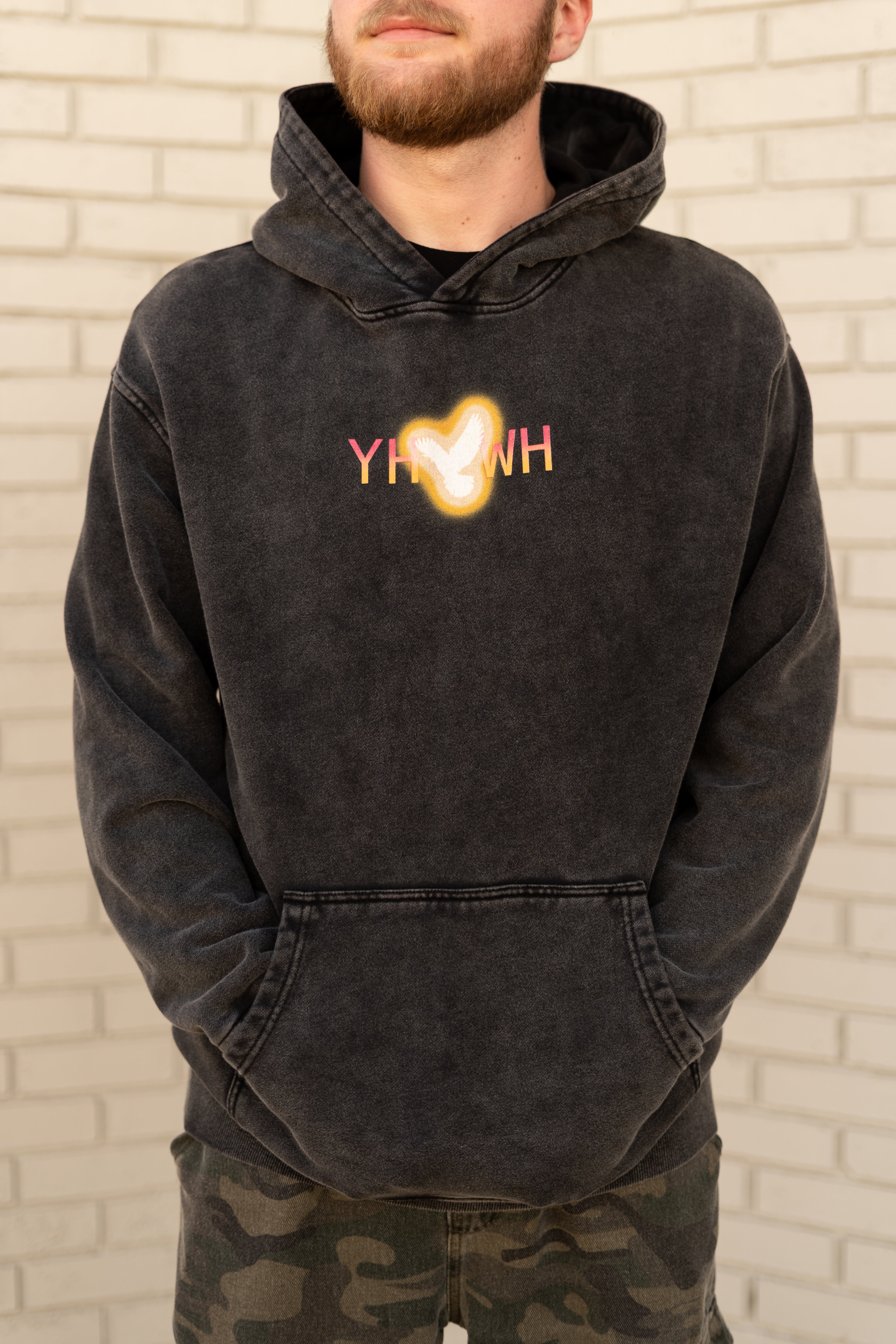 Holy Spirit (YHWH) Acid Wash Hoodie