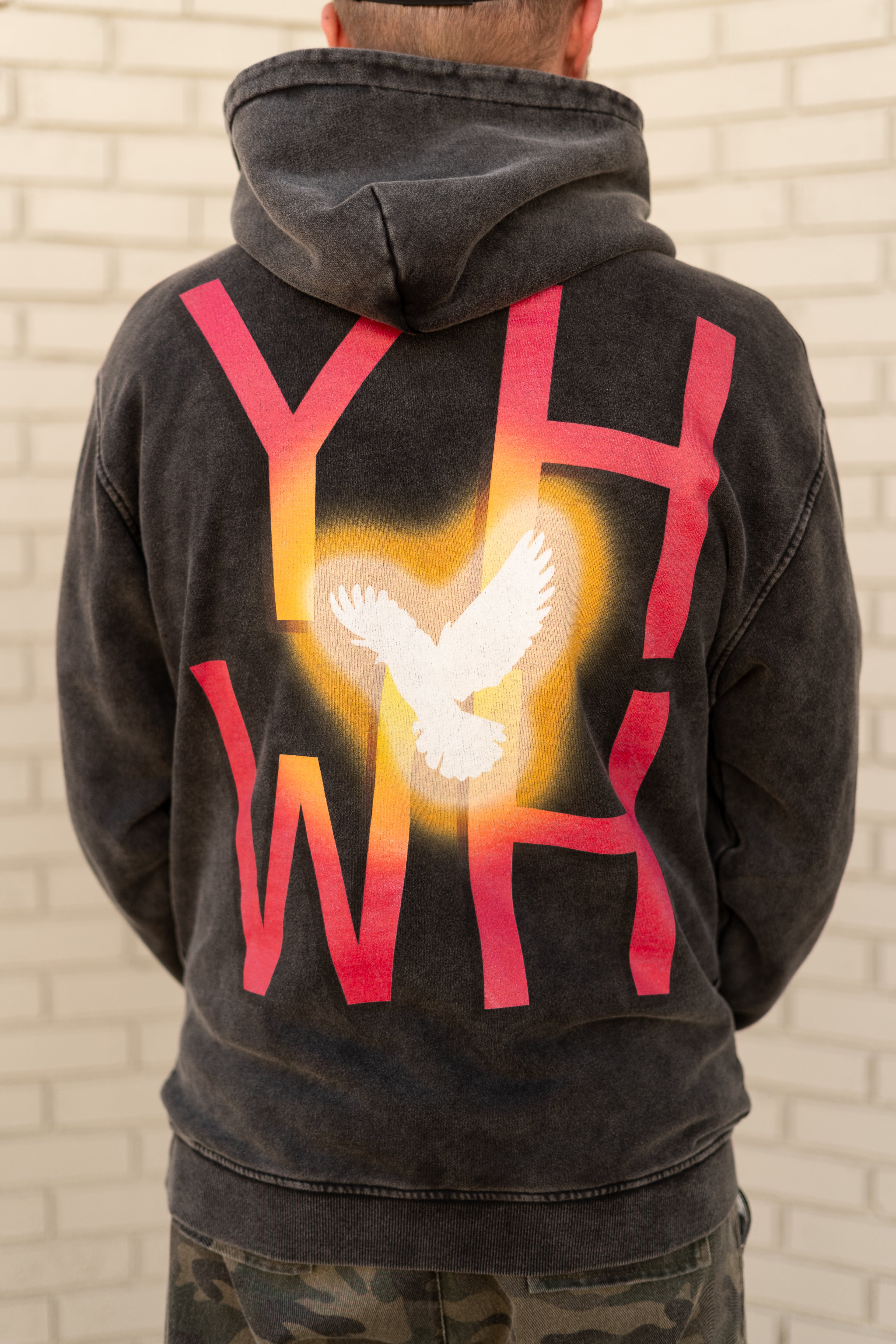 Holy Spirit (YHWH) Acid Wash Hoodie
