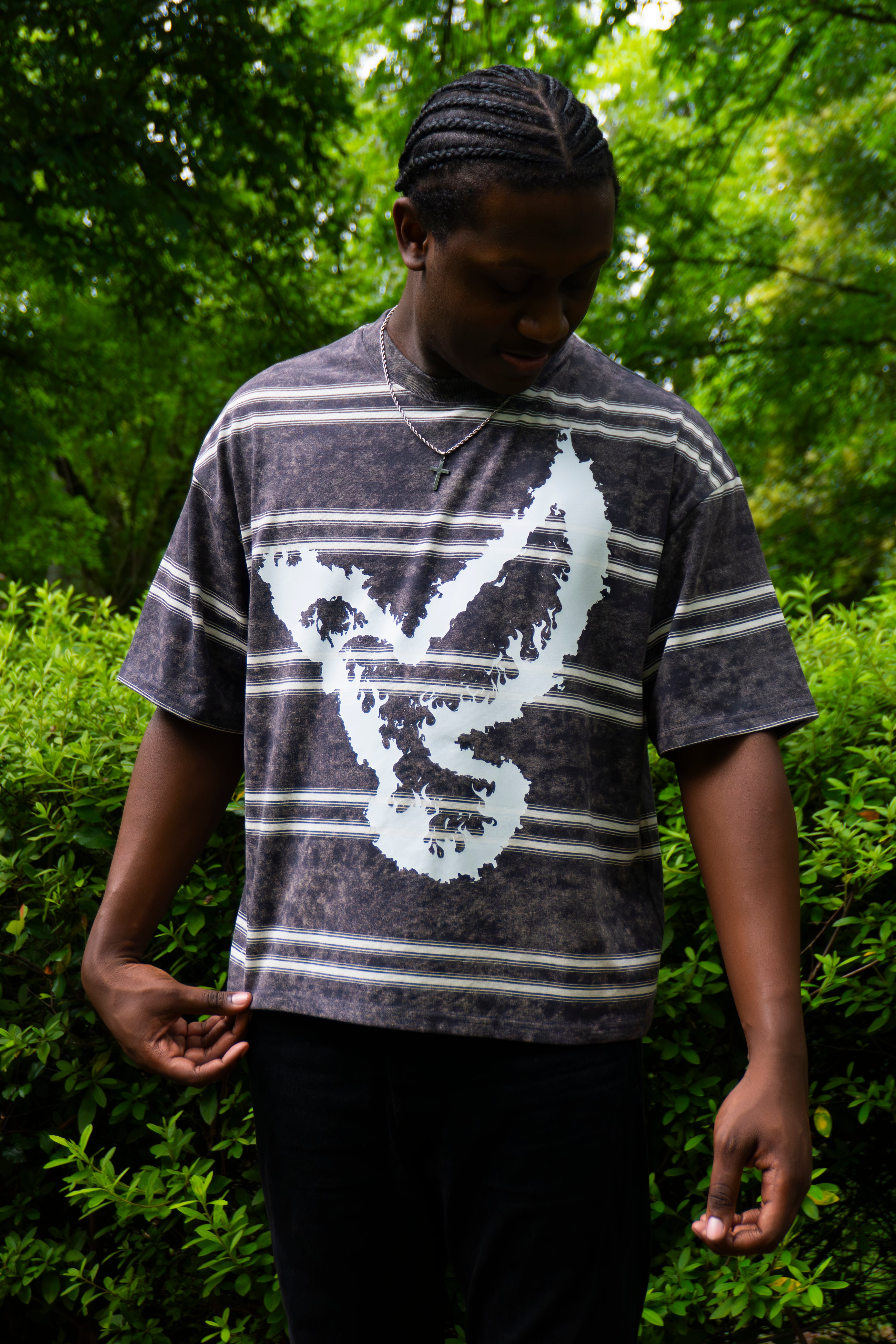 LEGACY Burning Within Striped Boxy Tee