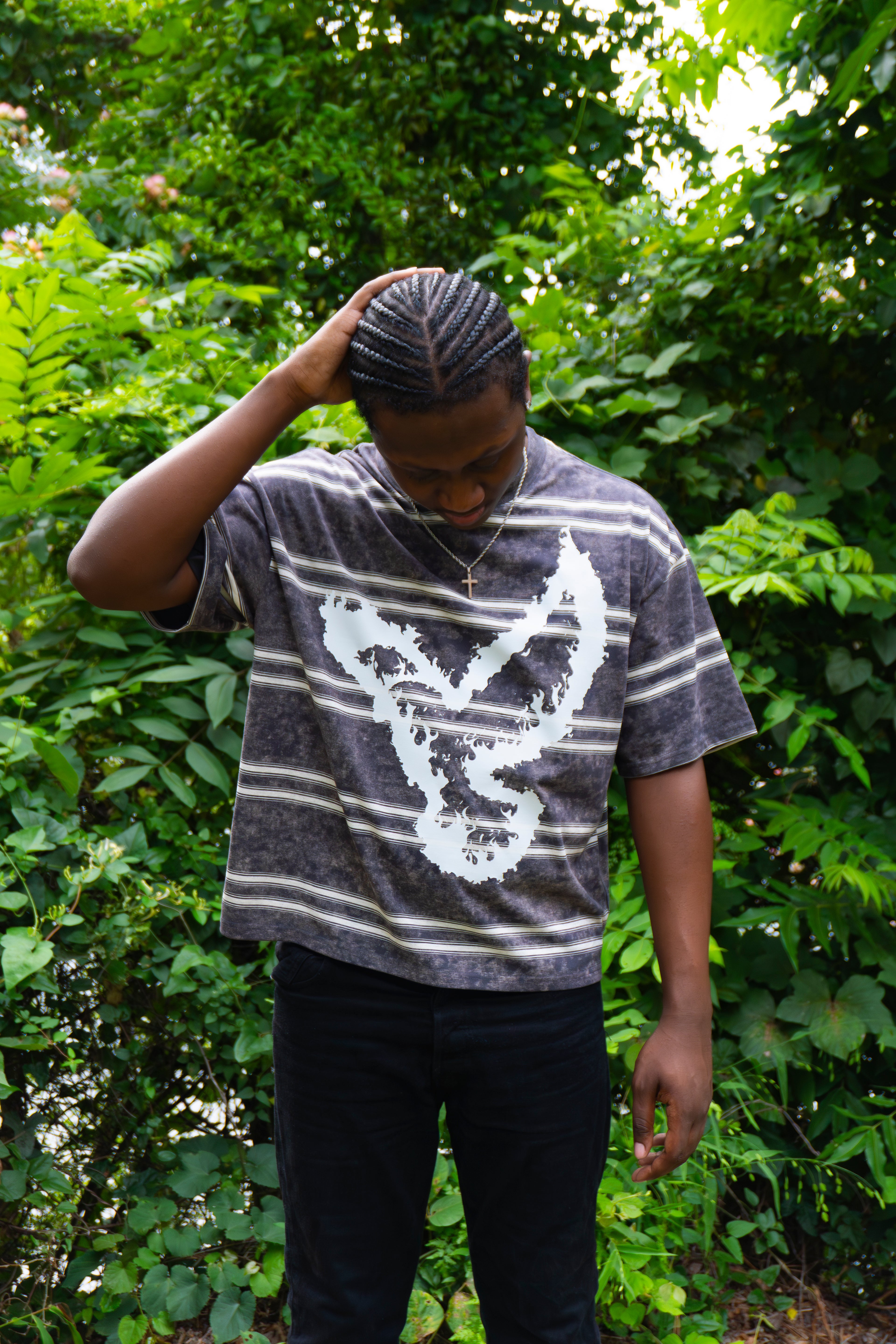 LEGACY Burning Within Striped Boxy Tee