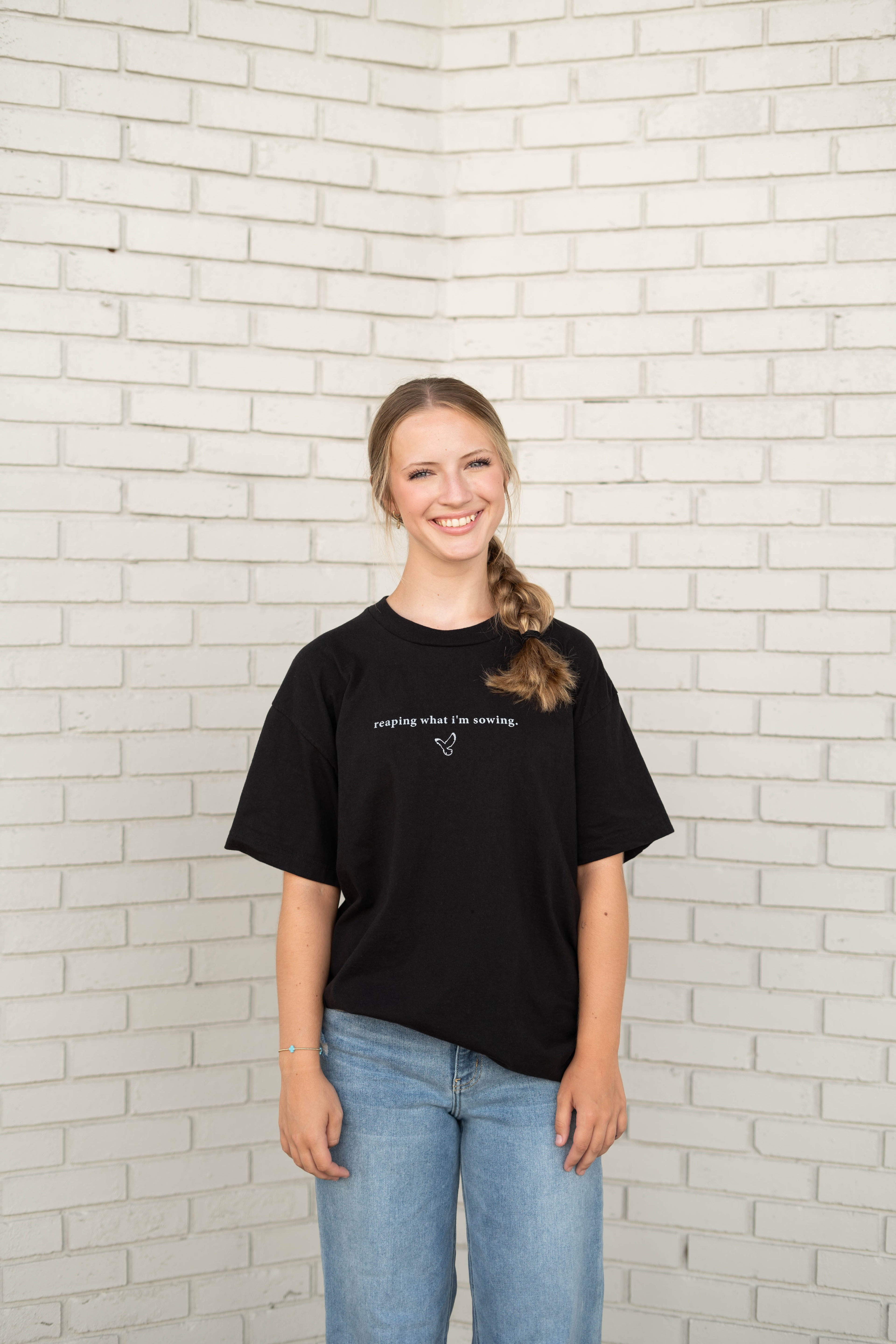 WALKING IN FAVOR T-Shirt (White Text) (Standard Size)