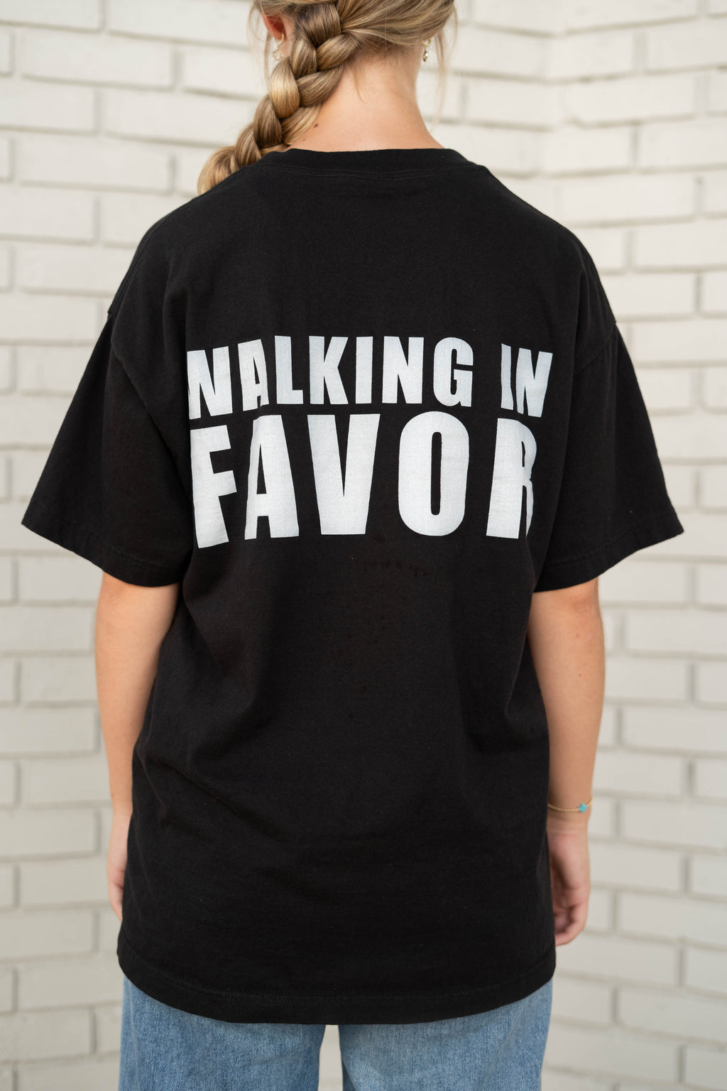 WALKING IN FAVOR T-Shirt (White Text) (Standard Size)