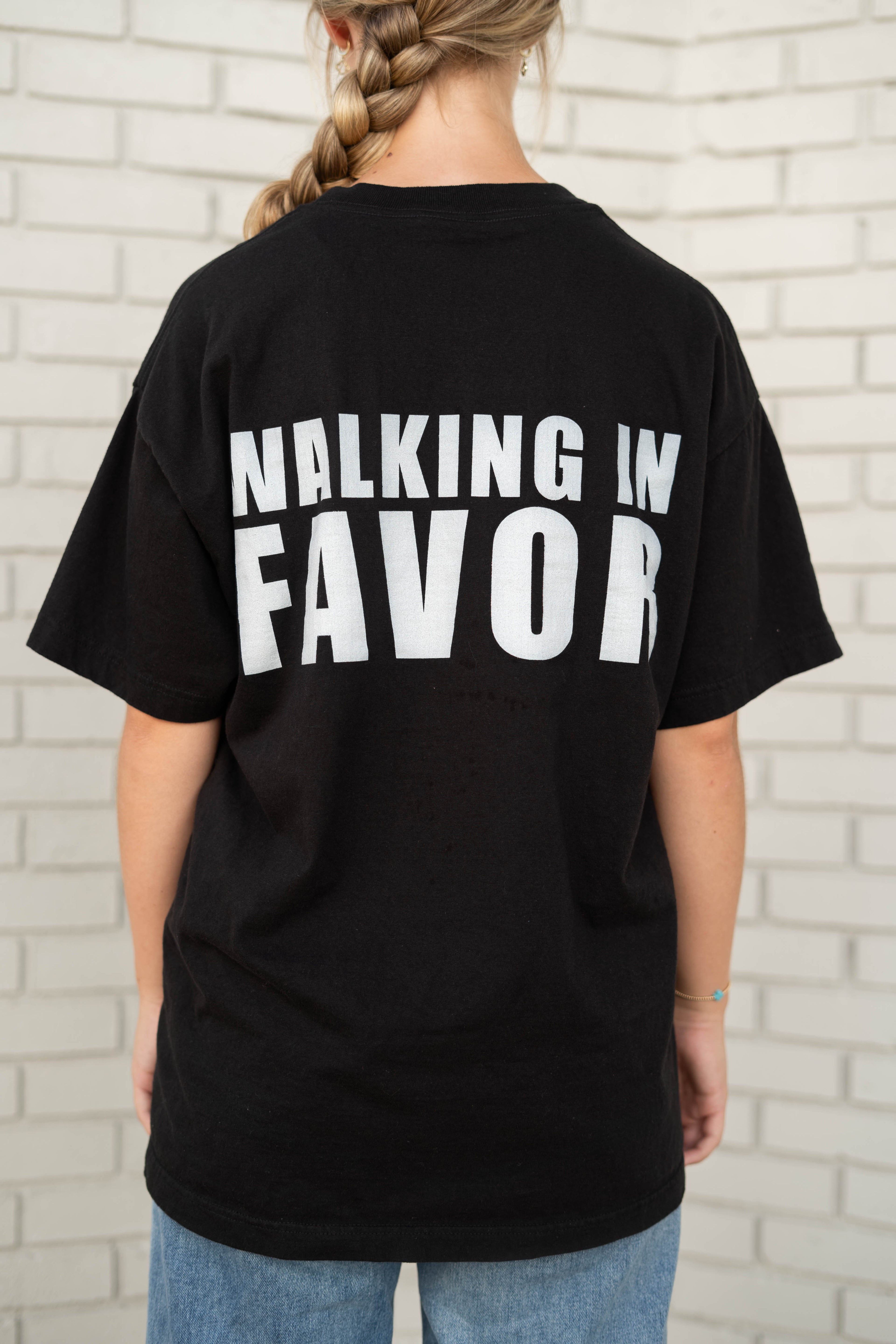 WALKING IN FAVOR T-Shirt (White Text) (Standard Size)