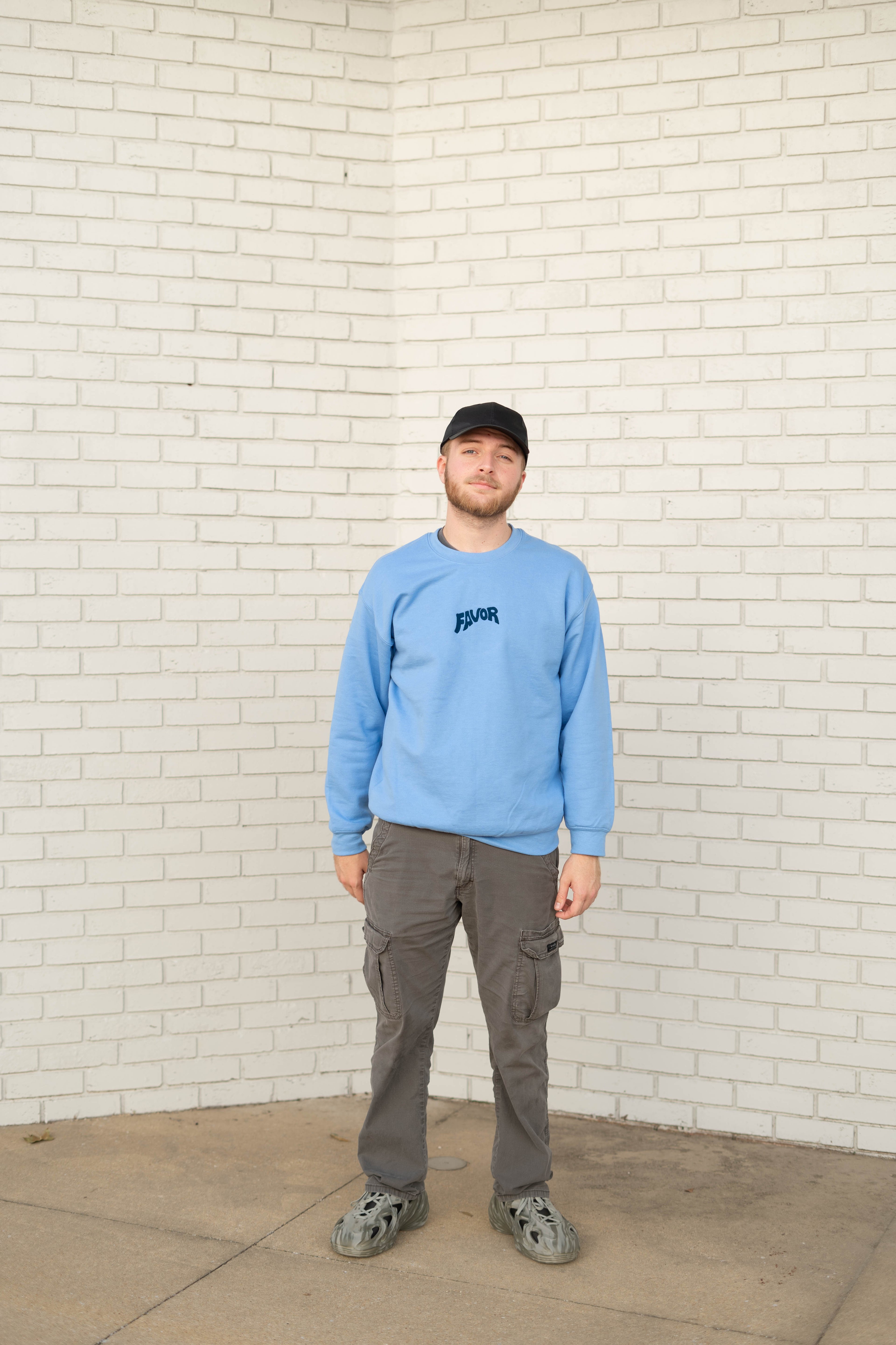 Favor Embroidered Sweatshirt (Navy Logo)