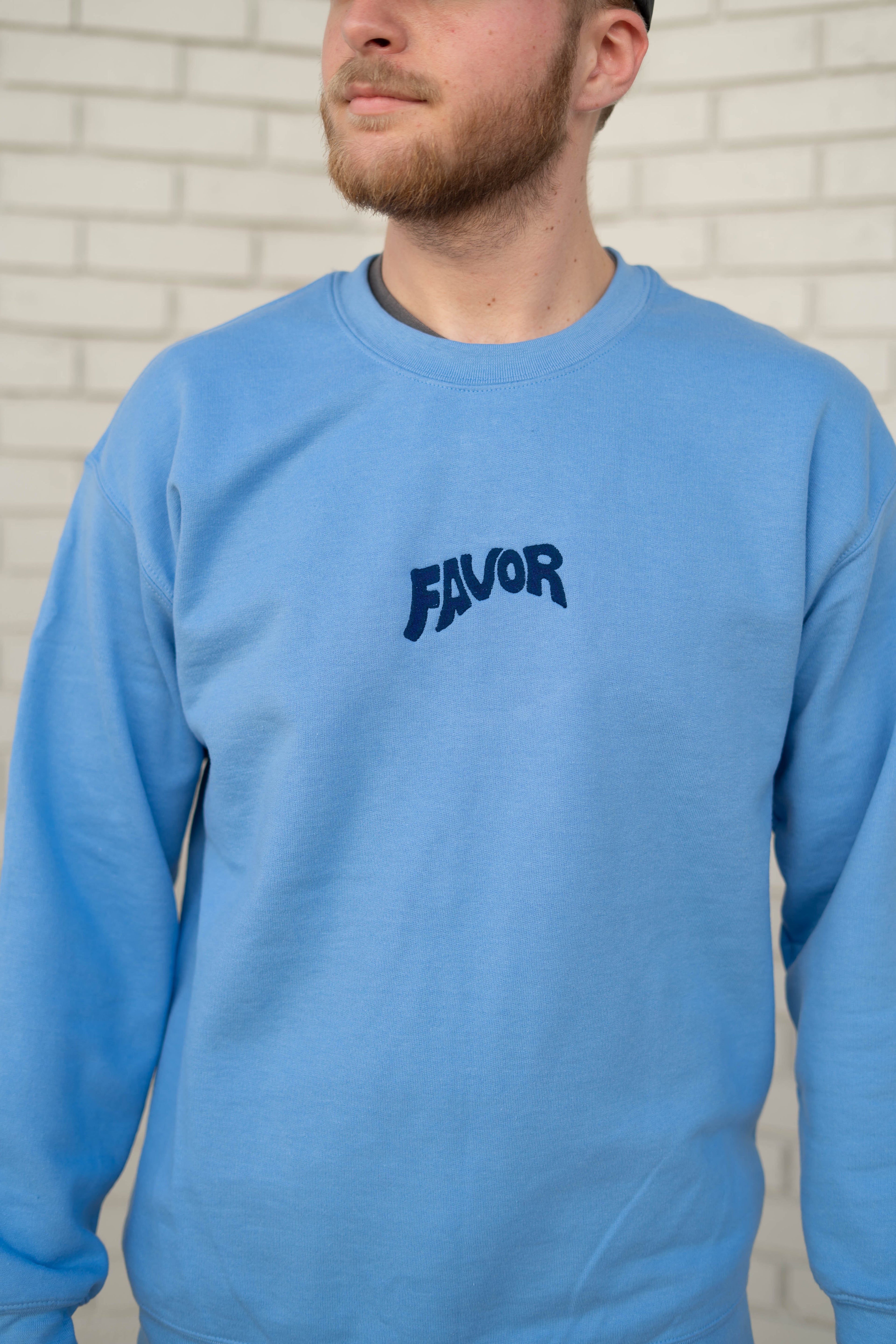 Favor Embroidered Sweatshirt (Navy Logo)