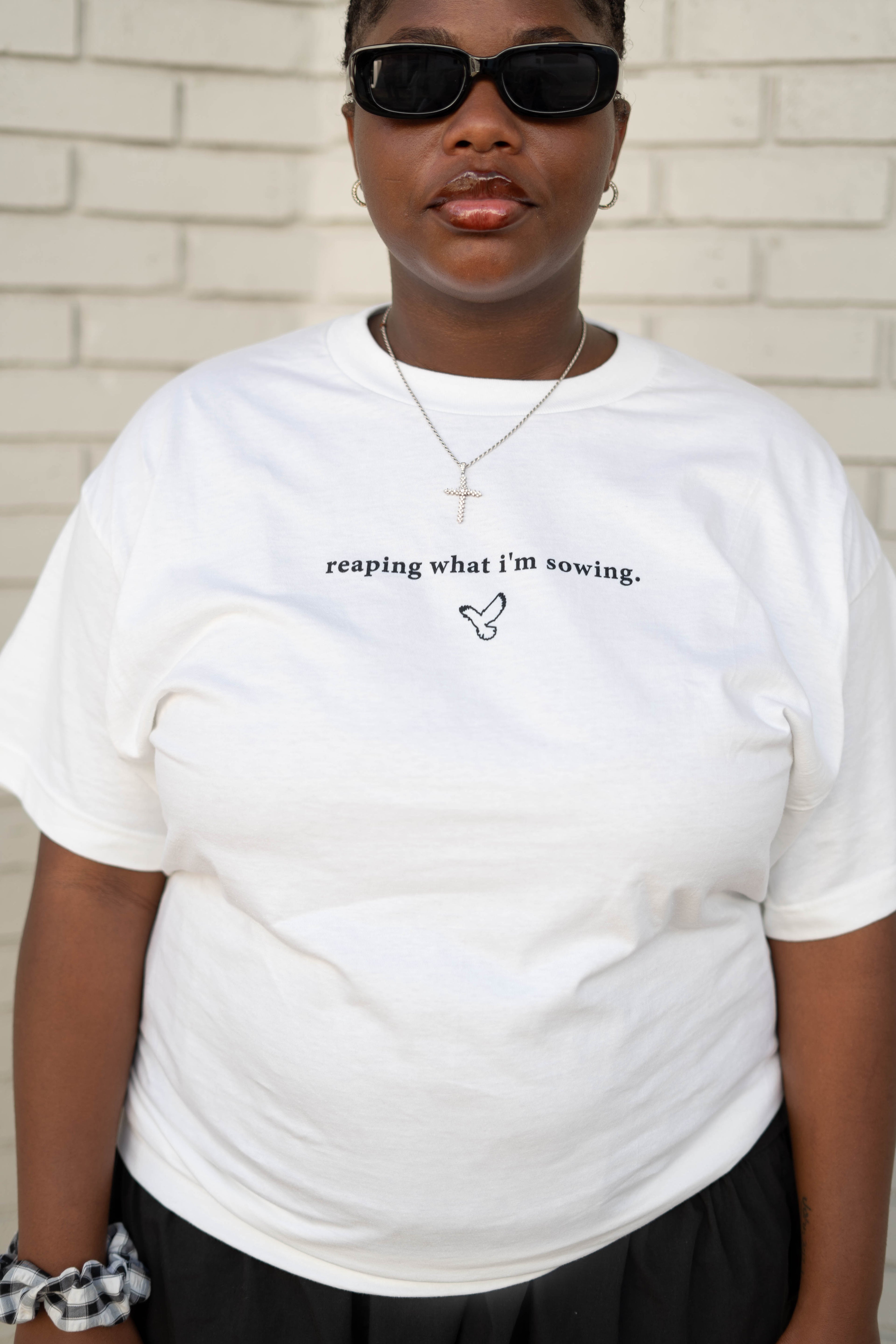 WALKING IN FAVOR T-Shirt (Black Text) (Standard Size)