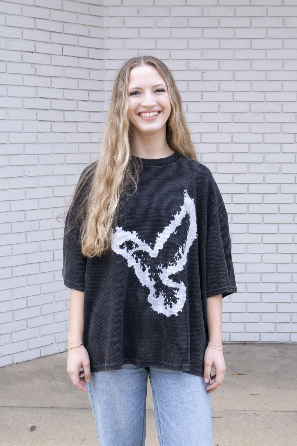 D.O.H.N.B. Waffle-Textured Boxy T-Shirt