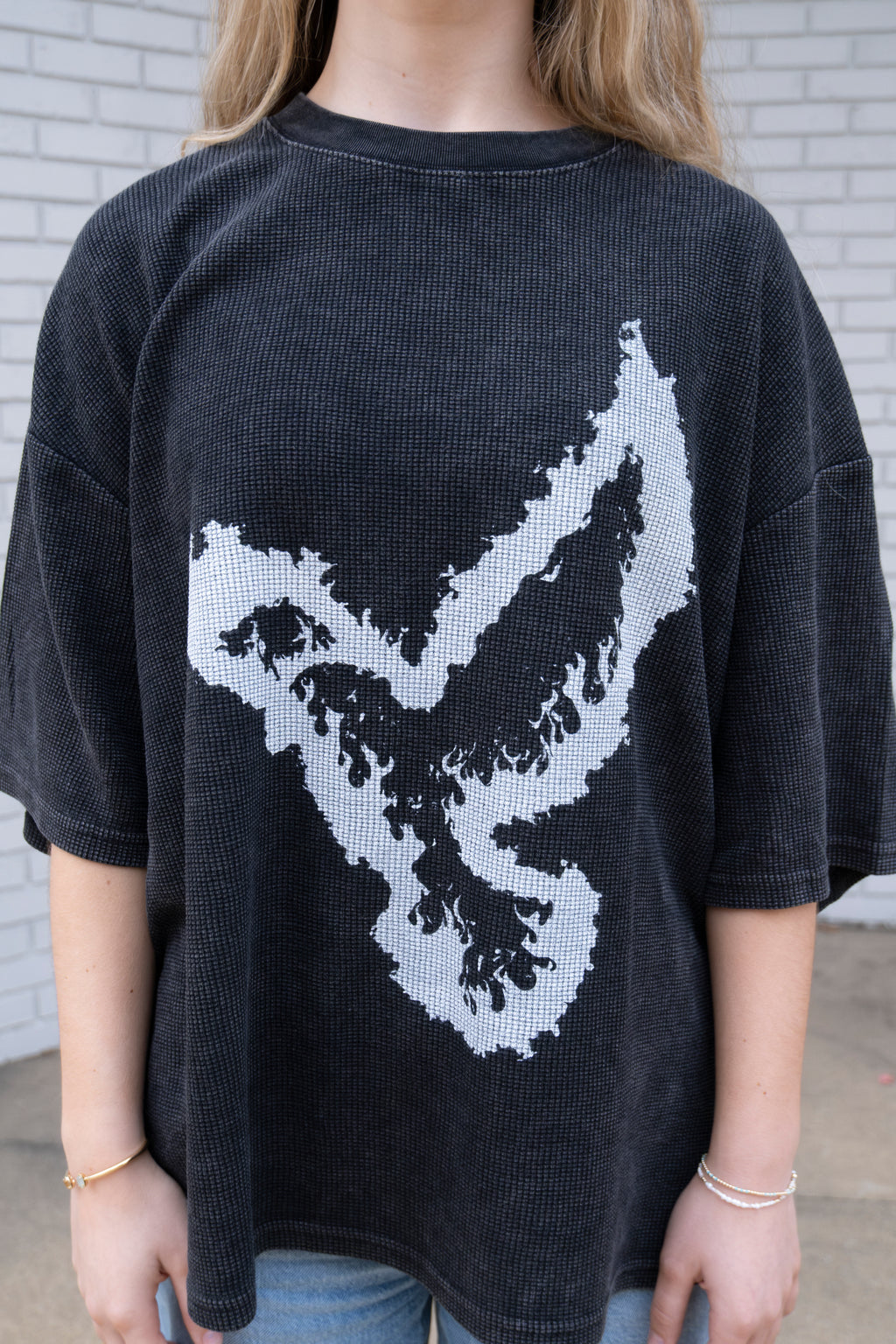 D.O.H.N.B. Waffle-Textured Boxy T-Shirt