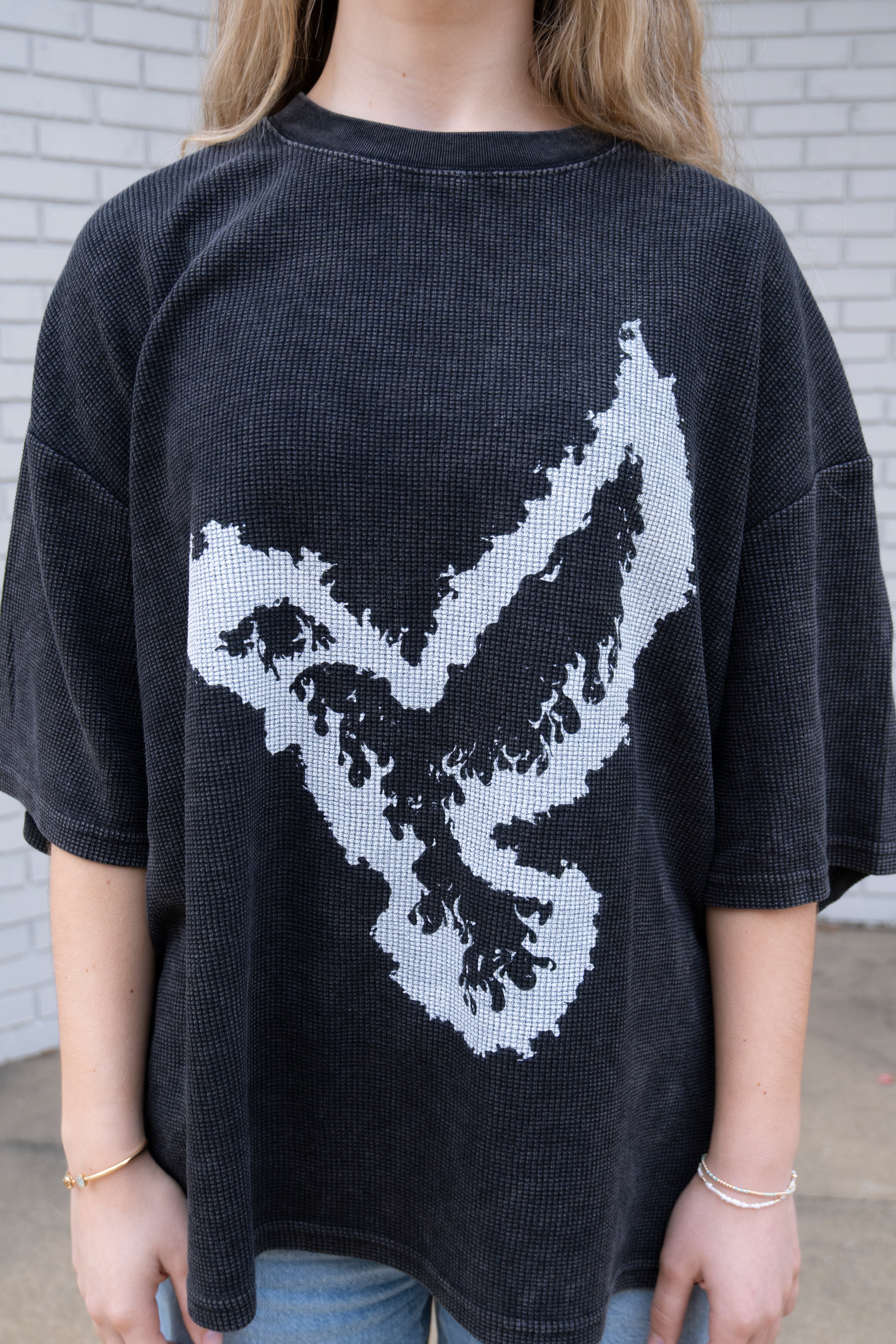 D.O.H.N.B. Waffle-Textured Boxy T-Shirt