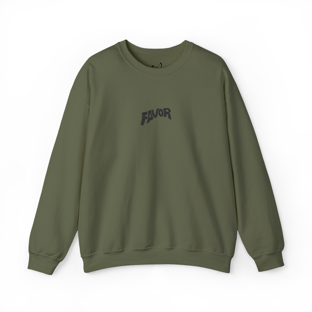 Favor Embroidered Sweatshirt (Black Logo)