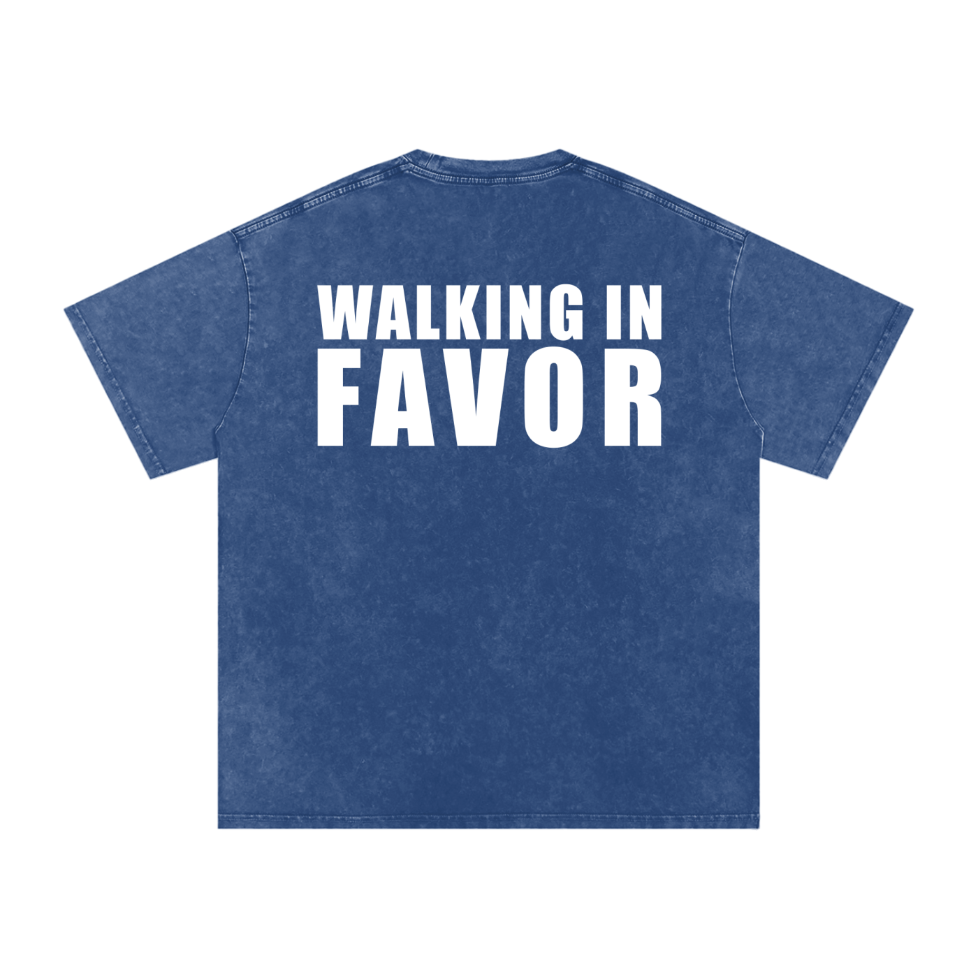 WALKING IN FAVOR Snow Washed Oversized Tee