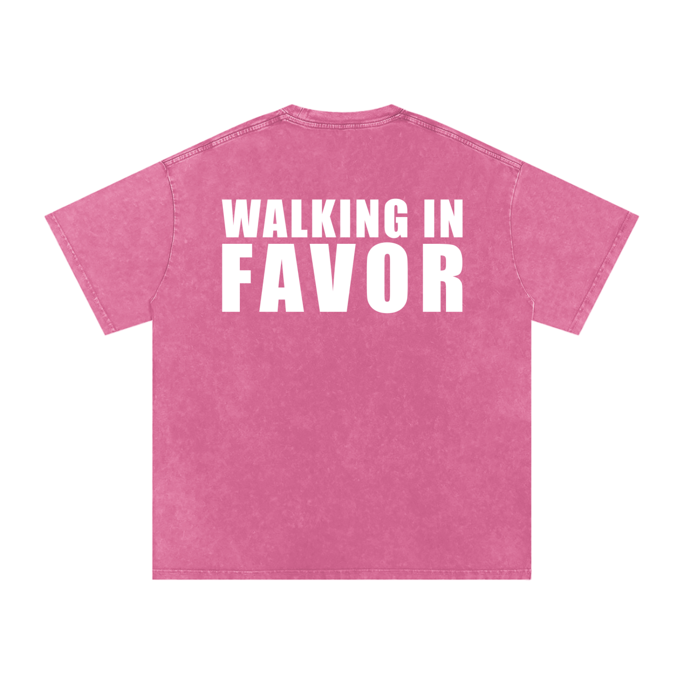 WALKING IN FAVOR Snow Washed Oversized Tee