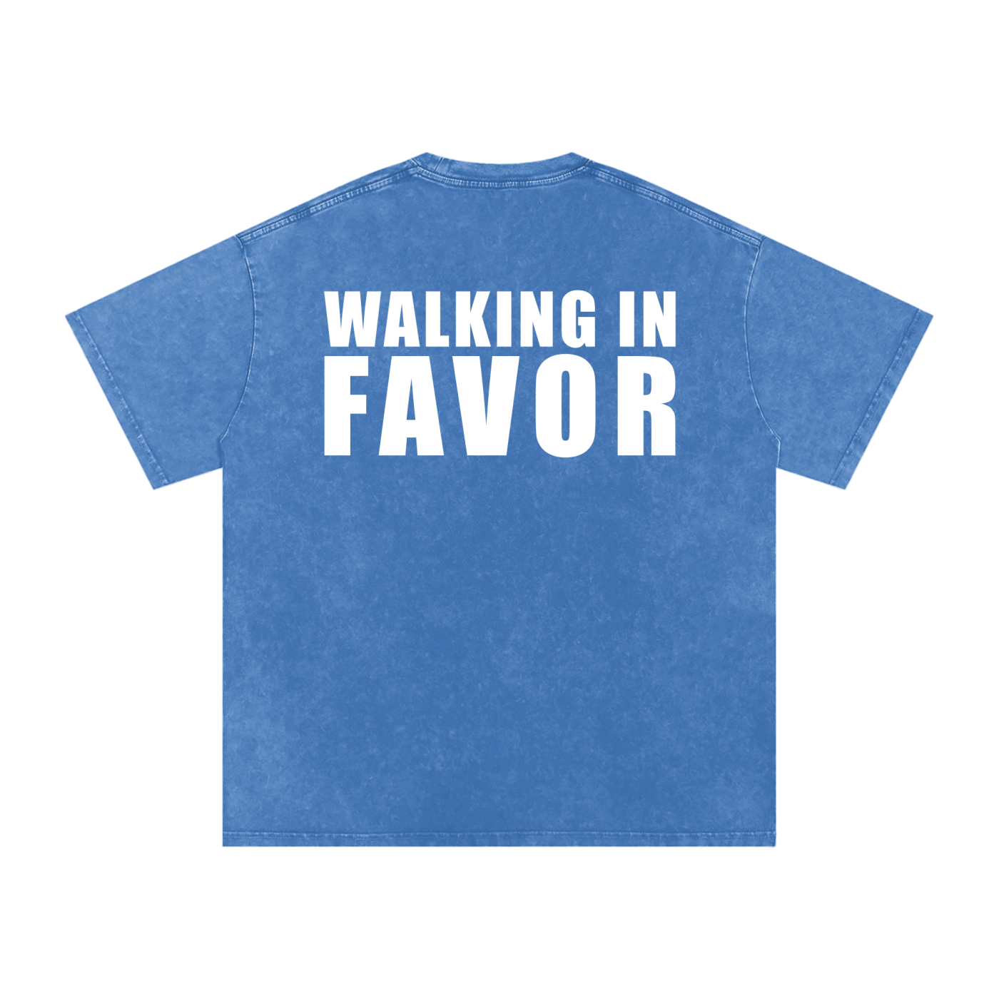 WALKING IN FAVOR Snow Washed Oversized Tee