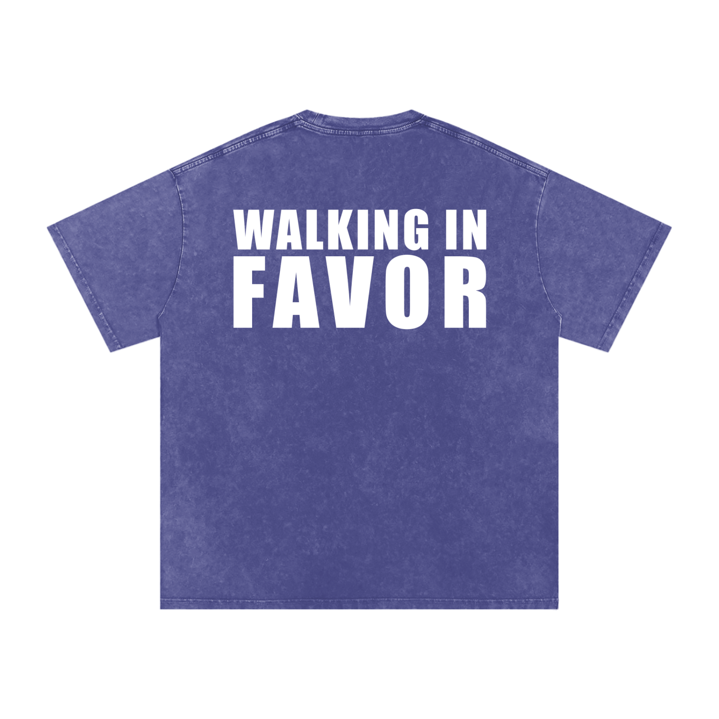 WALKING IN FAVOR Snow Washed Oversized Tee