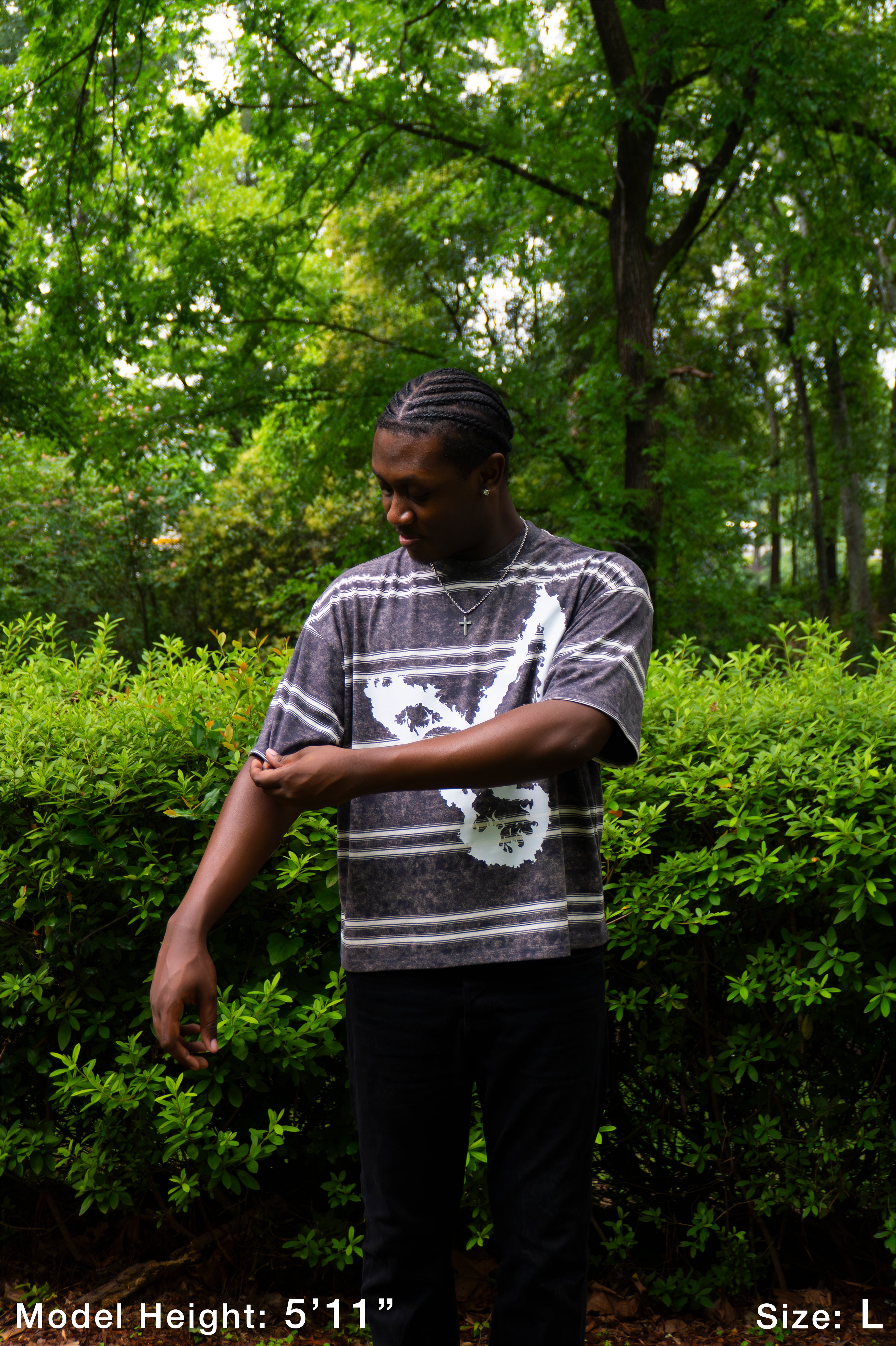 LEGACY Burning Within Striped Boxy Tee