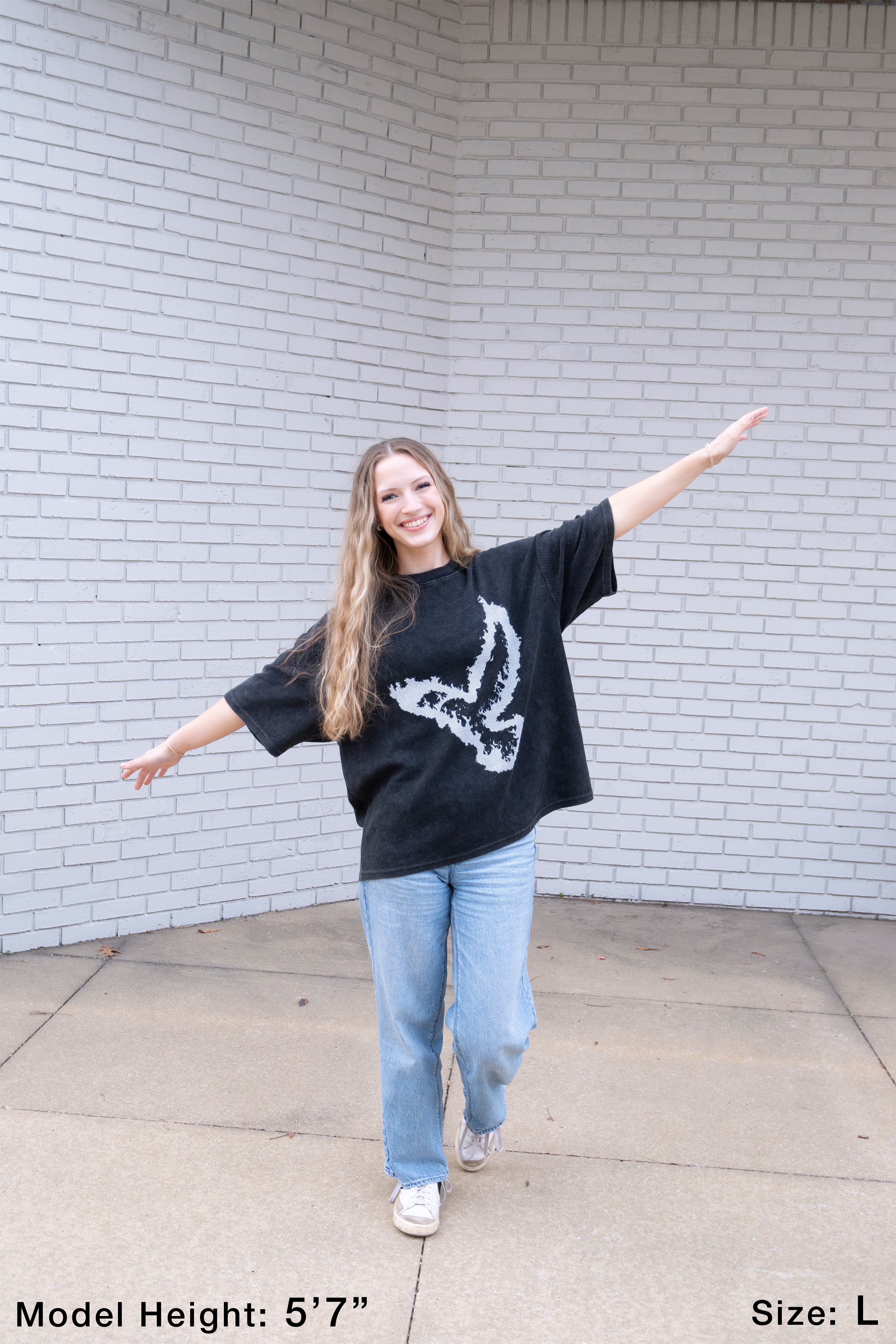 D.O.H.N.B. Waffle-Textured Boxy T-Shirt