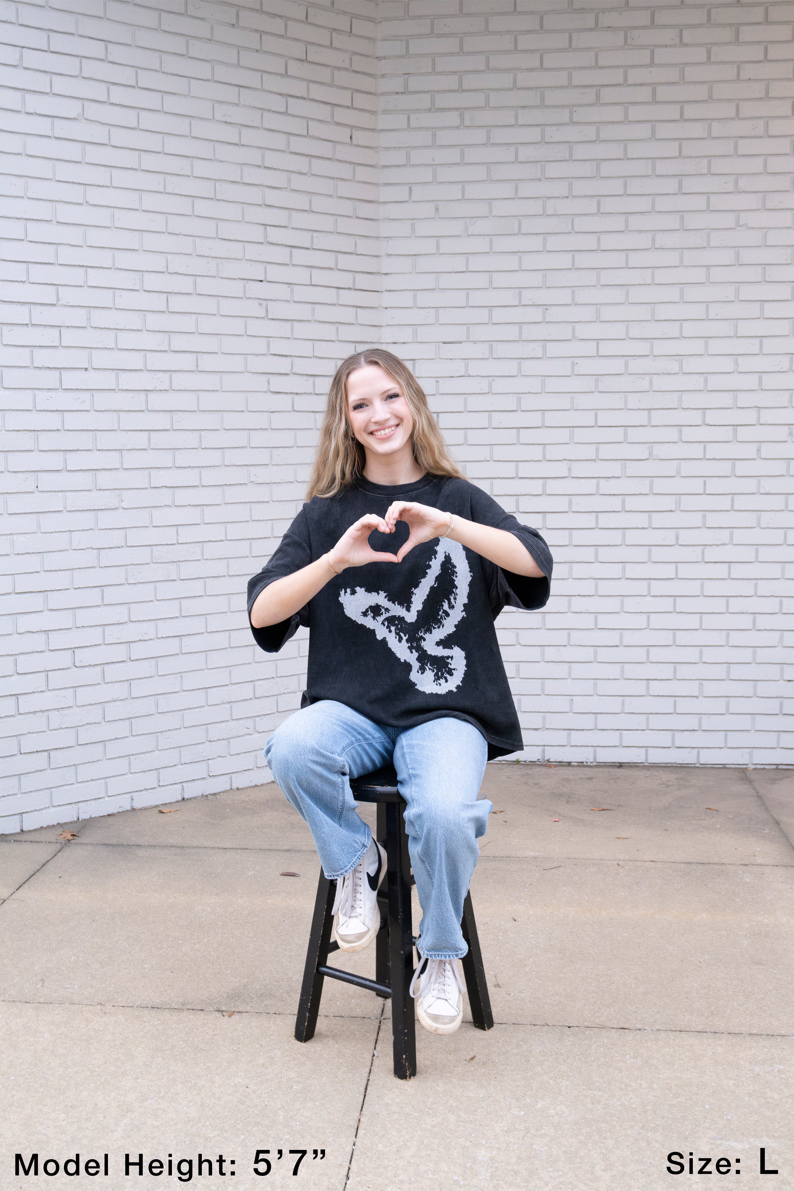 D.O.H.N.B. Waffle-Textured Boxy T-Shirt