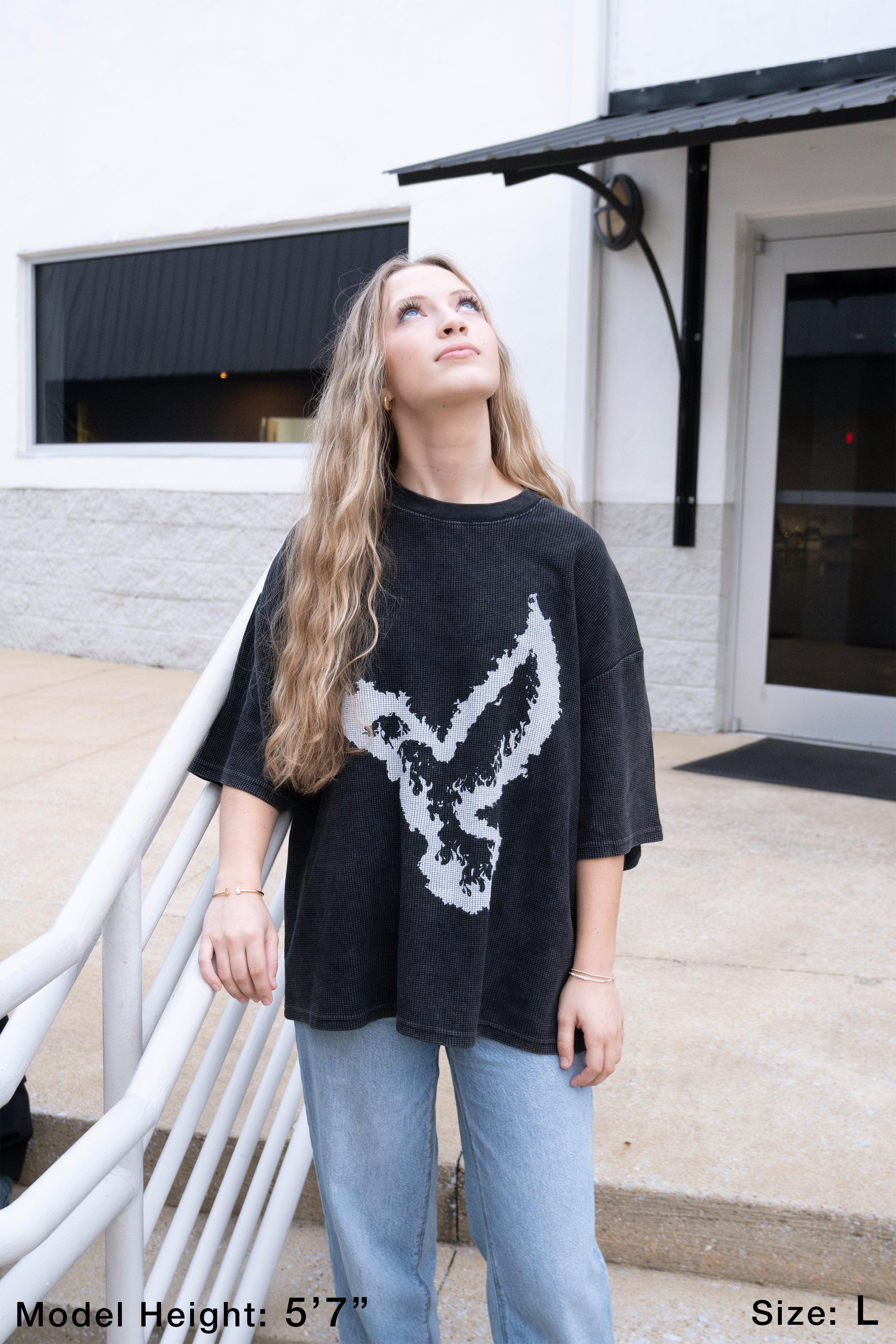 D.O.H.N.B. Waffle-Textured Boxy T-Shirt